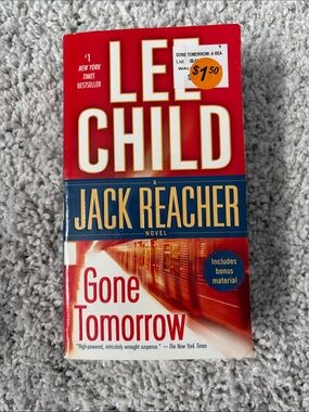 Jack Reacher 'Gone Tomorrow' Red Paperback -